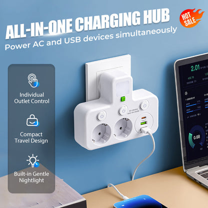🔌 50% DI SCONTO!🔥Presa multipla intelligente con porte USB