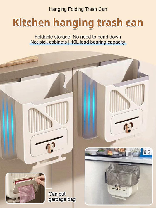 Cestino per rifiuti da cucina appendibile pieghevole