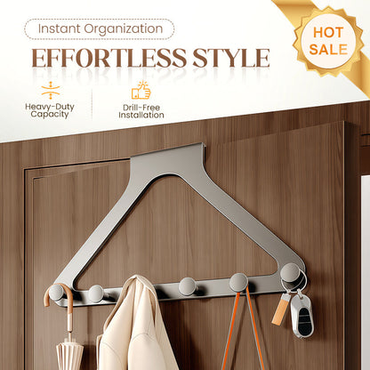 Appendiabiti da porta senza fori con 6 ganci