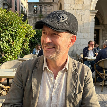🖤Cappellino piatto Skull & Thorn