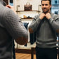 Felpa Uomo con Collo Jacquard Strutturato