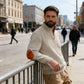 Felpa Uomo con Collo Jacquard Strutturato