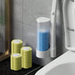 🚽 50% DI SCONTO! 🪠 Set Pulizia Bagno Completo – 18 Testine Monouso, Portaspazzola da Parete & Igienico per Tutte le Superfici 🧼