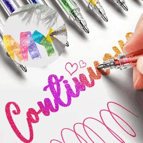 🎁Ultimo giorno di saldi 50% DI SCONTO✨Set di penne gel glitterate