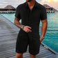 💎 SCONTO DEL 50%! 💎 Set da uomo composto da camicia ampia e pantaloncini, 2 pezzi – Traspirante, vestibilità comoda e stile estivo disinvolto 👕🩳