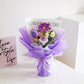 🎁Biglietto di auguri omaggio💐Delicato bouquet di fiori all'uncinetto fatto a mano💐