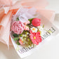 🎁Biglietto di auguri omaggio💐Delicato bouquet di fiori all'uncinetto fatto a mano💐