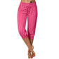 💎 SCONTO 50%! 💎 Pantaloni della tuta cropped con vita regolabile – Morbido poliestere, lunghezza capri e tasche laterali (6 colori, taglie S–3XL) 👖🌸