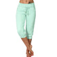 💎 SCONTO 50%! 💎 Pantaloni della tuta cropped con vita regolabile – Morbido poliestere, lunghezza capri e tasche laterali (6 colori, taglie S–3XL) 👖🌸