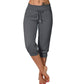 💎 SCONTO 50%! 💎 Pantaloni della tuta cropped con vita regolabile – Morbido poliestere, lunghezza capri e tasche laterali (6 colori, taglie S–3XL) 👖🌸