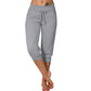 💎 SCONTO 50%! 💎 Pantaloni della tuta cropped con vita regolabile – Morbido poliestere, lunghezza capri e tasche laterali (6 colori, taglie S–3XL) 👖🌸