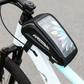 🚴 SCONTO DEL 50%! 💧 Borsa da bicicletta impermeabile di grande capacità – Taschino touchscreen per telefono, design sottile da tubo orizzontale e doppia cerniera 📱