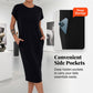 Abito T-shirt casual da donna a maniche corte