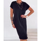Abito T-shirt casual da donna a maniche corte