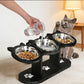 ⏳Offerta a tempo limitato 🐾 Mangiatoia rialzata con 3 ciotole antiscivolo per animali domestici! 🍲🐶🐱