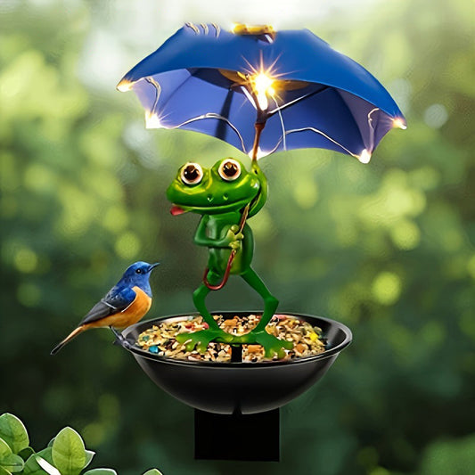 🐸✨ Decorazione a forma di rana magica con luce notturna – resistente alle intemperie e carinissima!