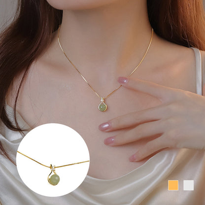 Collana con ciondolo elegante in giada Hetian