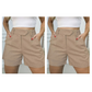 Pantaloncini a vita alta con pieghe da donna