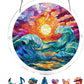 Puzzle acrilico "Tramonto e mare" da appendere alla finestra
