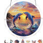 Puzzle acrilico "Tramonto e mare" da appendere alla finestra