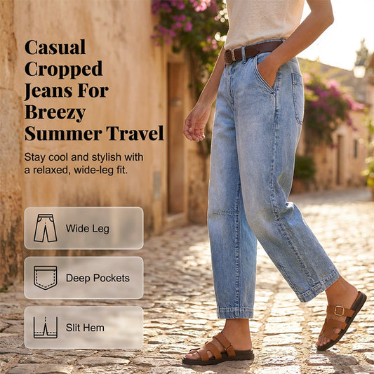 🎁 Nuovi arrivi 2026 – 50% DI SCONTO 💥 Jeans a vita alta e cropped a forma di barile per donna 🥳 IN OFFERTA!!! 🥳