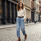 🎁 Nuovi arrivi 2026 – 50% DI SCONTO 💥 Jeans a vita alta e cropped a forma di barile per donna 🥳 IN OFFERTA!!! 🥳