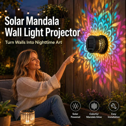 🌞 50% DI SCONTO ORA! 🌀 Luce solare Mandala – straordinaria proiezione di motivi, design 2-in-1 da pavimento e parete & impermeabile IP65 con accensione/spegnimento automatico 🌿