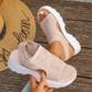 Sandali Donna con Zeppa in Rete Traspirante