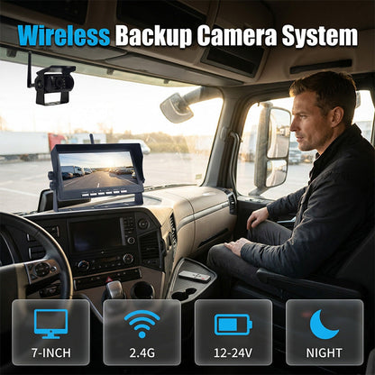 ⏰🔥 OFFERTA LIMITATA: -50%!Sistema di telecamera di retromarcia wireless HD da 7 pollici
