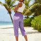Pantaloni capri estivi da donna a quadri