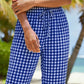 Pantaloni capri estivi da donna a quadri