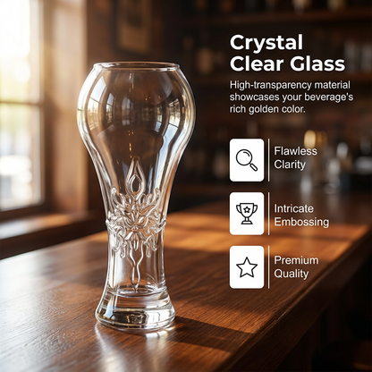 🏆 Bicchiere da birra di grande capacità con decoro in rilievo per feste di visione del calcio e home bar