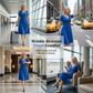 👗💙 50% DI SCONTO OGGI! ✨ Abito lungo da donna con scollo a V e maniche corte 🌸 Vestibilità morbida ed elegante, tessuto confortevole e stile quotidiano senza sforzo