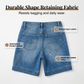 Short in denim Bermuda a vita media da donna con tasche