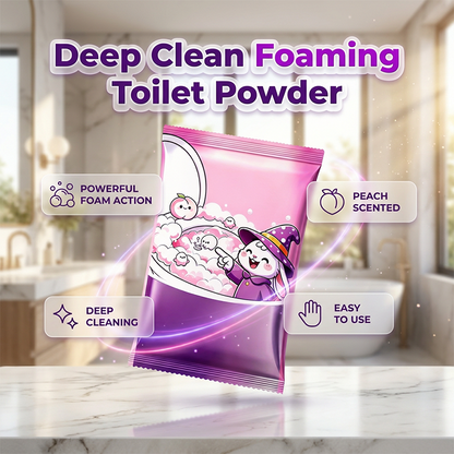 ✨ Polvere WC Schiumogena Automatica 💧 - Pulizia Profonda | Rimuove il Calcare | Profumo di Pesca | 1+1 Gratis 🍑