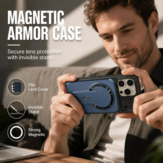 ⏳ Offerta speciale a tempo limitato ⏰ Custodia magnetica per telefono con copri‑obiettivo ribaltabile e supporto invisibile