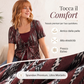 T-shirt da donna finto due pezzi con stampa leopardata e anello a O