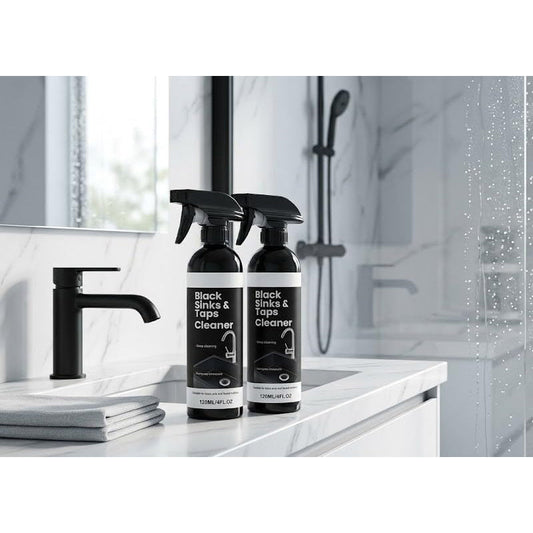 🔥Spray per lavandini e rubinetti neri, spray per rimuovere le macchie d'acqua più ostinate