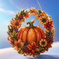 🍂 Corona autunnale con zucca a motivo di diamanti da appendere – Kit DIY completo