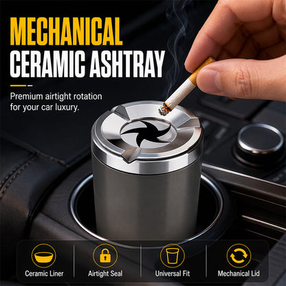 🛡️Posacenere girevole per auto con rivestimento interno in ceramica