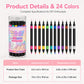 📢📢50% DI SCONTO !!⏰️ Set di 24 pennarelli doppia punta per nail art
