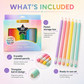 ✏️ 50% DI SCONTO ORA! Matita colorata triangolare cancellabile da 50 colori con punta in gomma, set di matite artistiche pastello, matite da disegno non tossiche per bambini, schizzi, journaling e materiale artistico scolastico