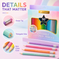 ✏️ 50% DI SCONTO ORA! Matita colorata triangolare cancellabile da 50 colori con punta in gomma, set di matite artistiche pastello, matite da disegno non tossiche per bambini, schizzi, journaling e materiale artistico scolastico