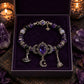 ⏳Offerta a tempo limitato: 50% di sconto⏰ Braccialetto di Halloween gotico con strass viola🔮💜