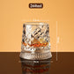 🥃 Bicchiere da whisky rotante a 360° – Base girevole fluida, vetro cristallino, fondo pesante per degustazioni equilibrate ✨
