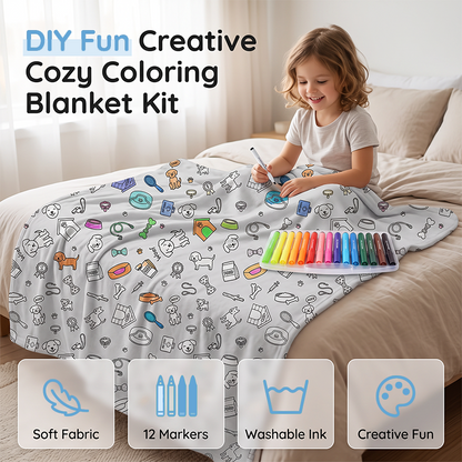 🔥 -50% Oggi: Kit Coperta da Colorare Creativa e Confortevole – Disegna, colora e rilassati, tessuto morbido e lavabile, perfetta per bambini e adulti creativi.