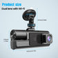 🚗 Dash cam con tripla telecamera: 1080P Full HD, anteriore/interna/posteriore, visione notturna, G-sensor, modalità parcheggio