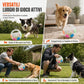 🐶Pallone interattivo per cani con maniglie🏀Realizzato in TPR resistente ai morsi, senza cuciture, non assorbe acqua. Nucleo vibrante, doppio strato stimolante, perfetto per tiro alla fune e gioco del riporto all’aperto.