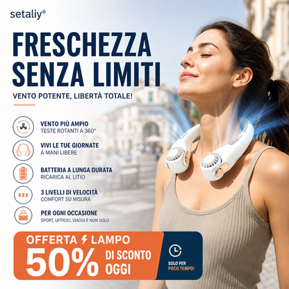🔇🚨 Tempo Limitato | Ventilatore Raffreddante Collo Senza Rumore -50%